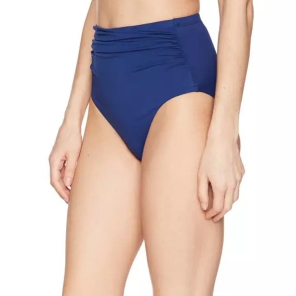 Lauren Ralph Lauren High-Waisted Slimming Bikini Bottom- Indigo Size 6 - Picture 2 of 10